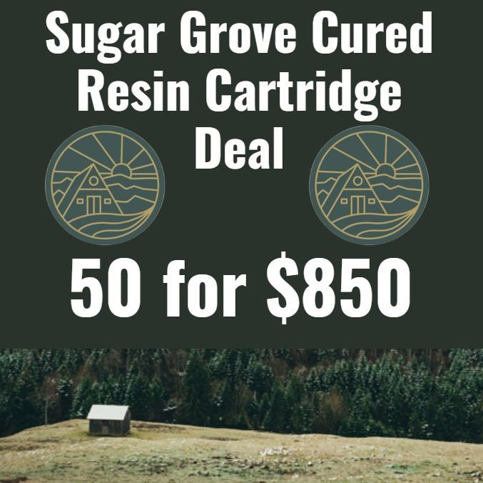 Sugar Grove Cured Resin Cartridge - 50 pack