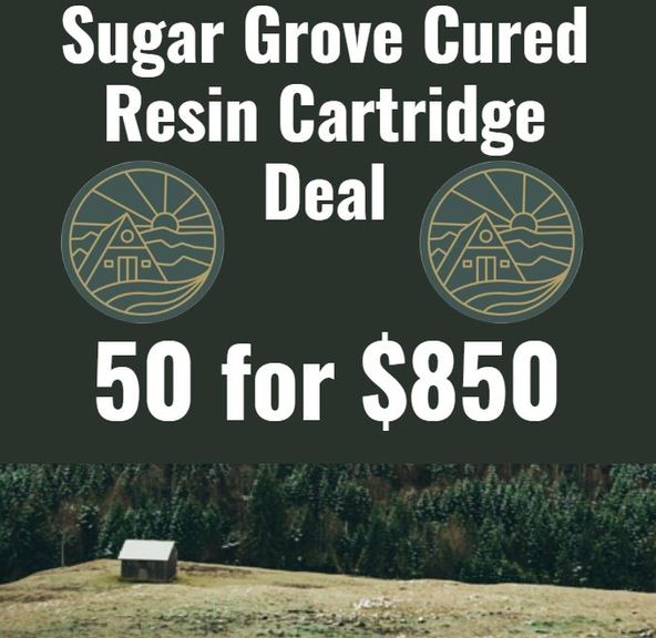 Sugar Grove Cured Resin Cartridge - 50 pack