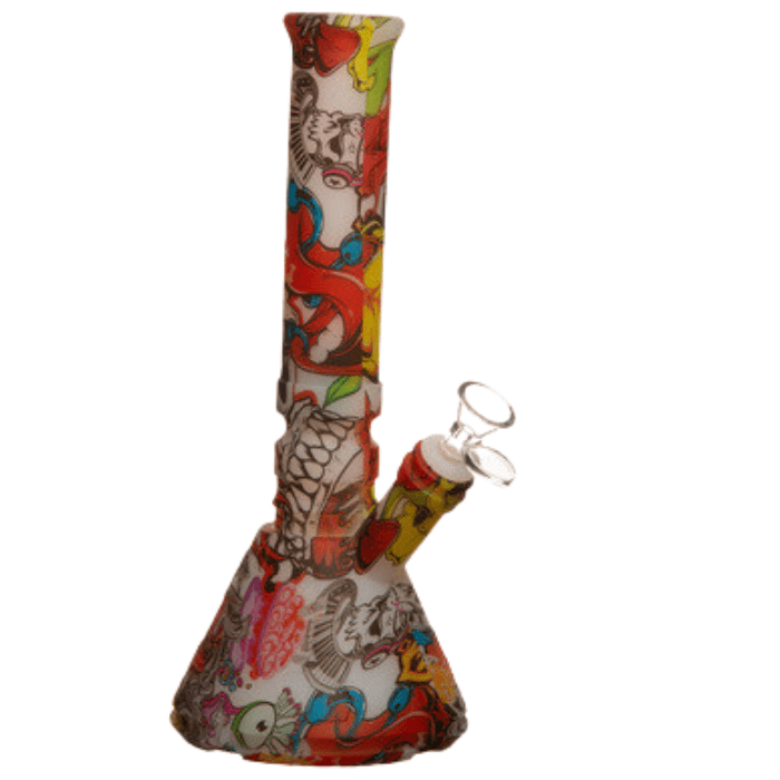 SASB 12" Trippy Art Silicone Bong