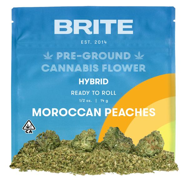 BRITE Pre-Ground Flower (14g) - Hybrid - Moroccan Peaches