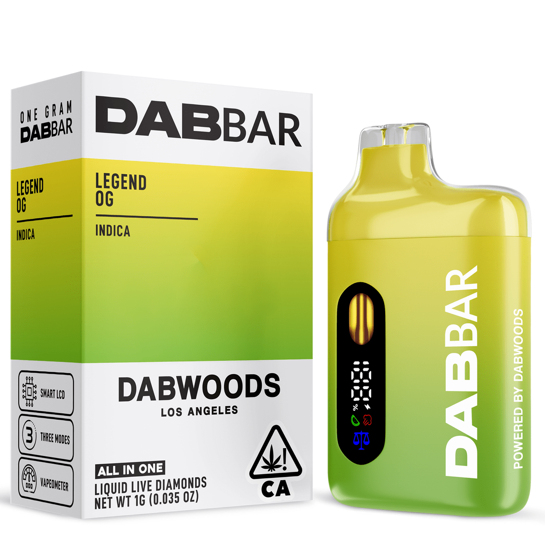 Dabwoods | AIO Vape | 1g | Diamond Dab Bar | Legend OG