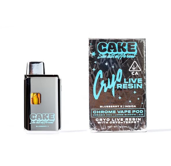 Cake Live Resin AIO Vape Blueberry Z 1g