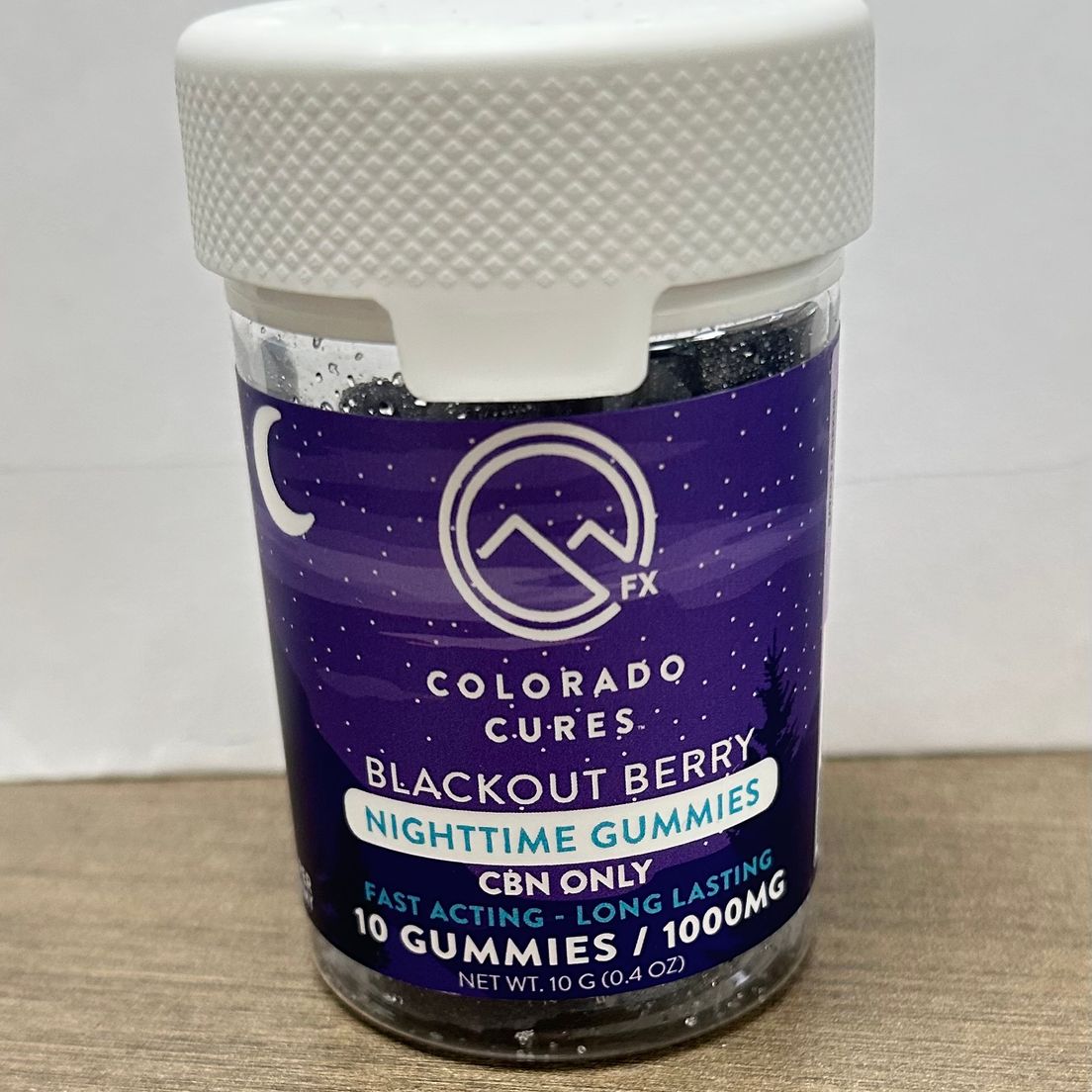 COLORADO CURES - BLACKOUT 1000mg CBN - NIGHTTIME GUMMY 10PK - 10ct Bottle