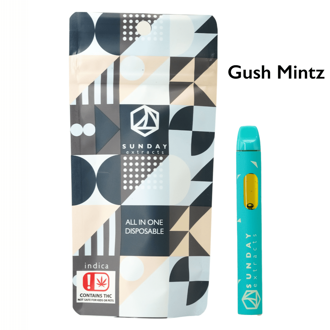 Sunday Extracts 2G Disposable (Gush Mintz) Indica Live Resin