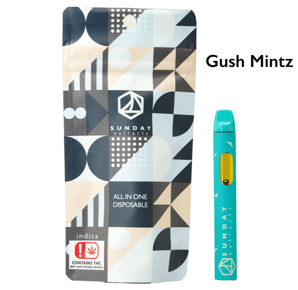 Sunday Extracts 2G Disposable (Gush Mintz) Indica Live Resin