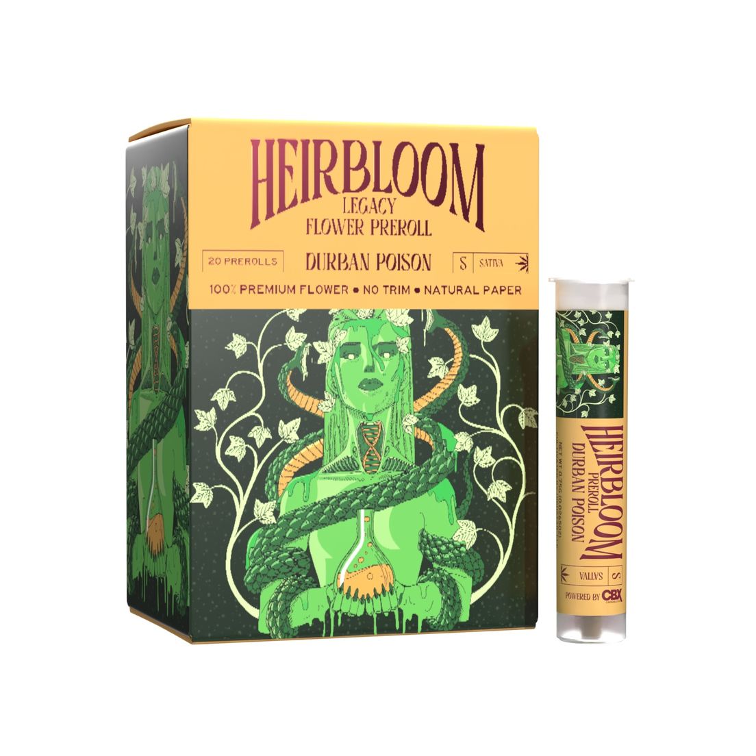 Heirbloom By CBX- Durban Poison Preroll 0.75g (S)