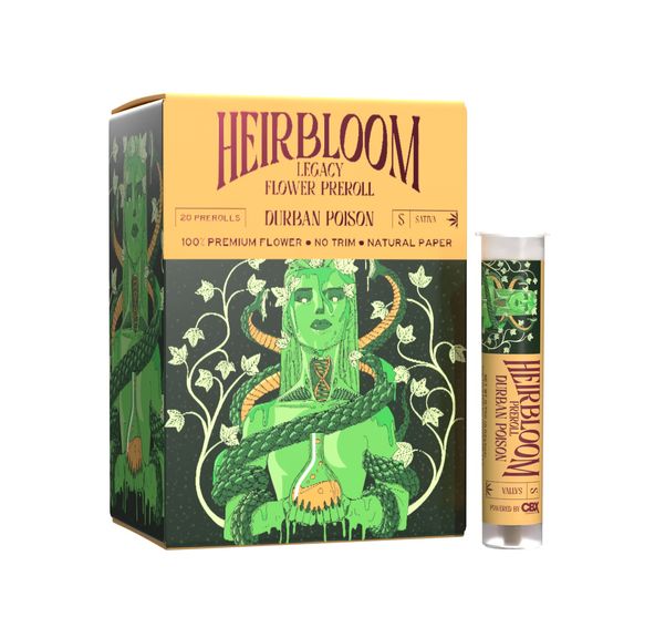 Heirbloom By CBX- Durban Poison Preroll 0.75g (S)