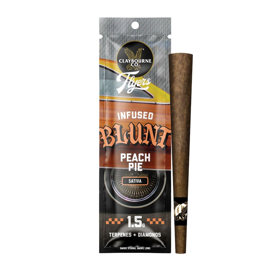 Claybourne Co. - Flyers Infused Blunt - 1.5g - Peach Pie