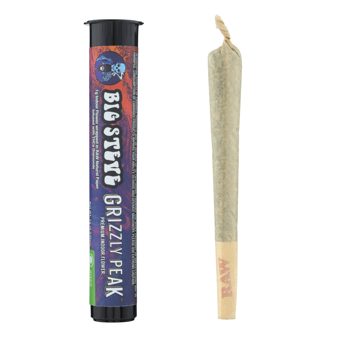 D. Grizzly Peak Farms 1g THCa Diamonds Infused Pre Roll - Big Steve (H)