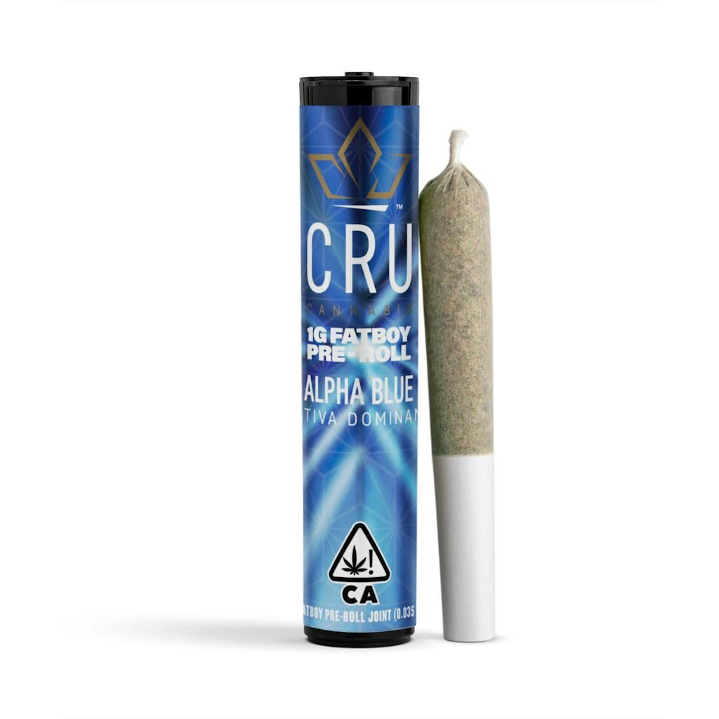 CRU Cannabis - Alpha Blue (1G Fatboy Pre-Roll) 1g