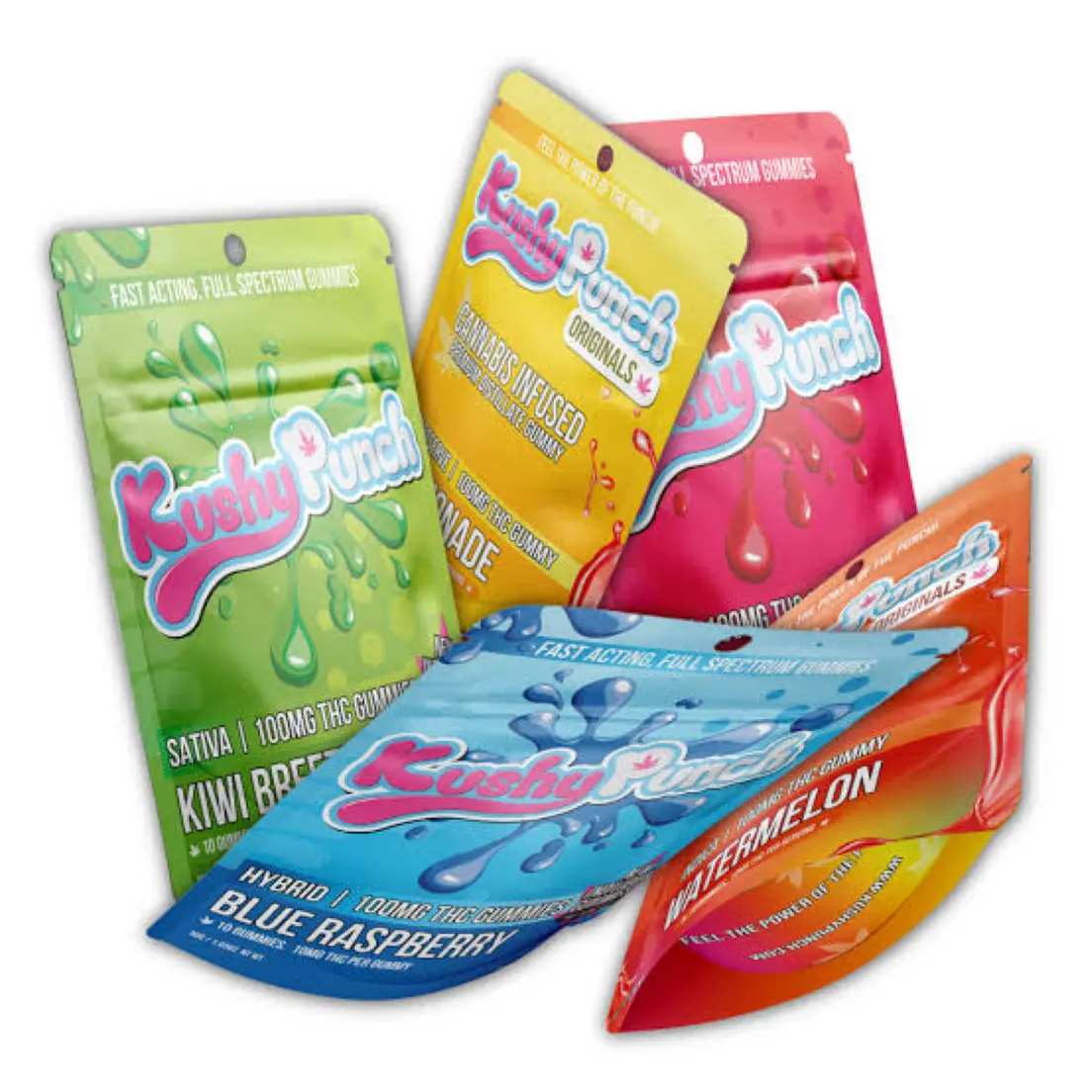 KUSHY PUNCH - Individual Sativa Lemonade Gummies 100mg