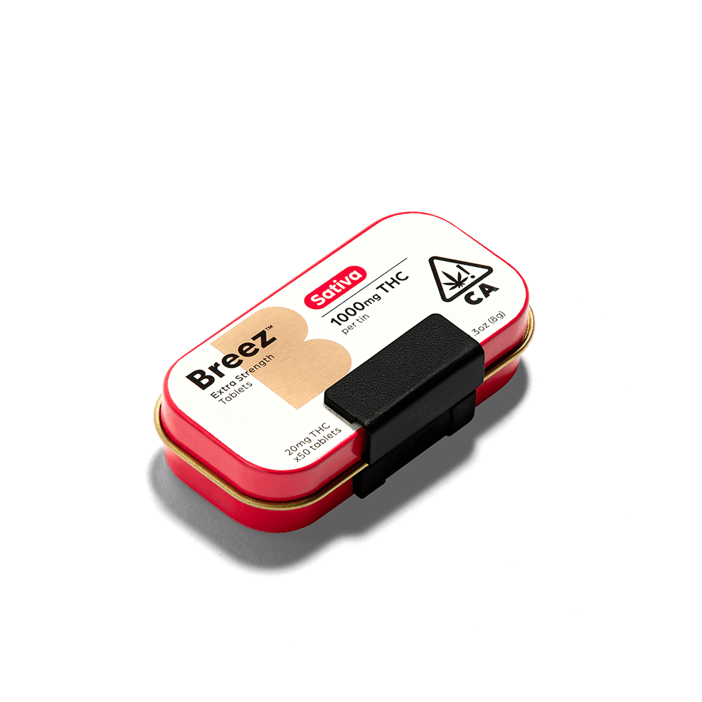 Breez - Extra Strength Tablet Tin Sativa - 20MG/1000MG Edible
