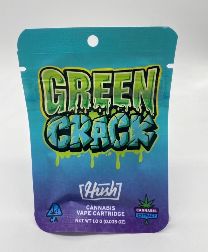 Green Crack (sativa) - 1g Cartridge (THC 90%) by HUSH **Buy 2 for $50**