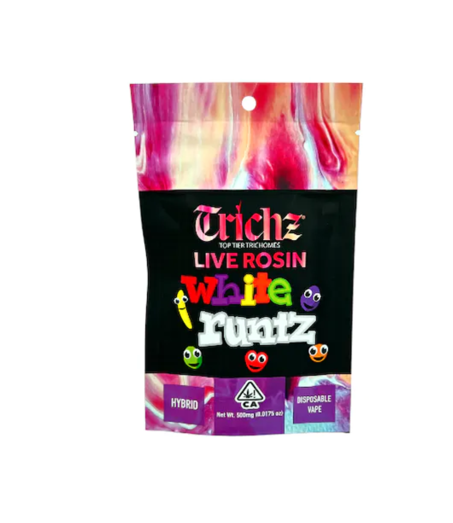 Trichz Live Rosin Disposable .5g - White Runtz 79%