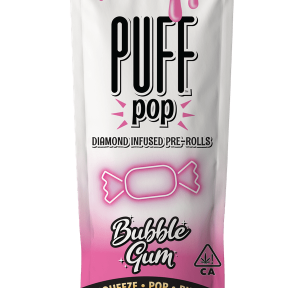 PUFF POP Bubble Gum Infused pre-rolls 2 pack (1g)