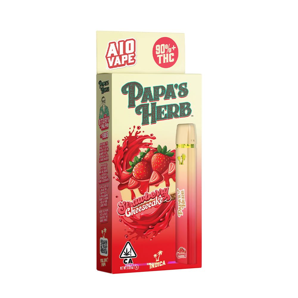 Papa's Herb - 1g Strawberry Cheesecake All In One Vape 1g