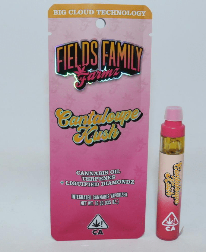 Fields Family Farmz - Cantaloupe Kush Liquid Diamondz - All In One 1 G Vape