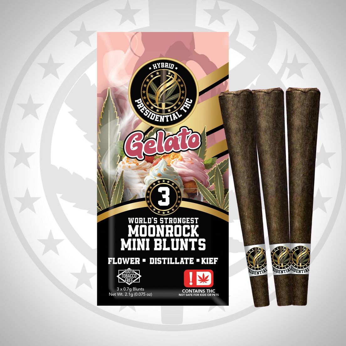 Presidential Moonroock Mini Blunts 3pk (Gelato)