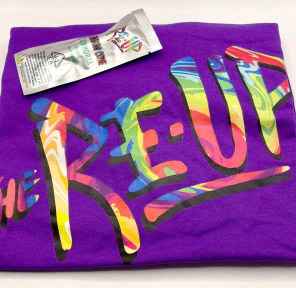 PRE-ORDER ONLY *Deal! $15 (SMALL) Purple T-Shirt - The Re-Up + Preroll