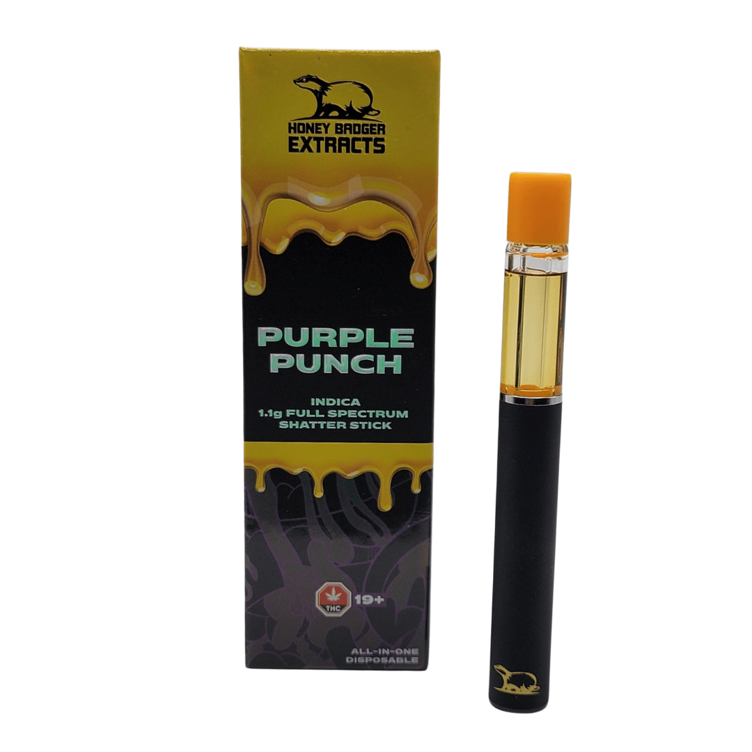 Purple Punch - 1.1G Disposable Shatter Pen by Honey Badger