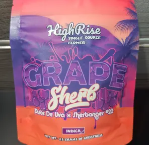 HIGH RISE GRAPE SHERB FLOWER 3.5G