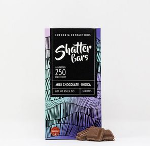250mg Indica Milk Chocolate Shatter Bar by Euphoria Extractions