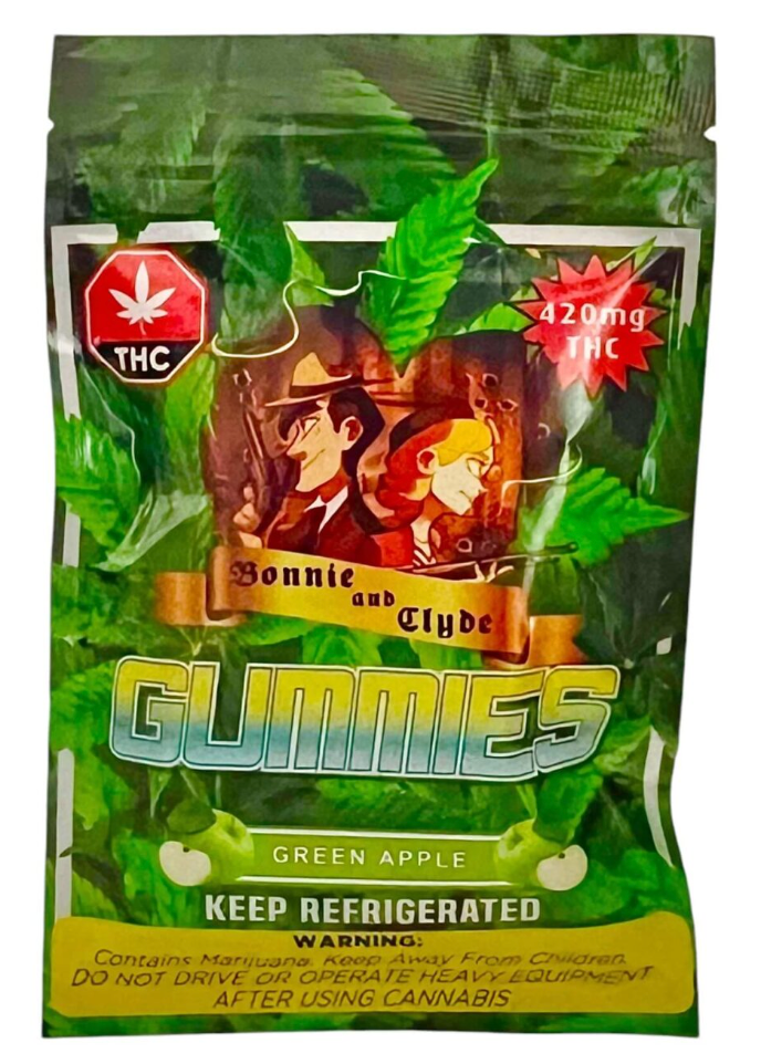 Bonnie and Clyde 420mg - Green Apple