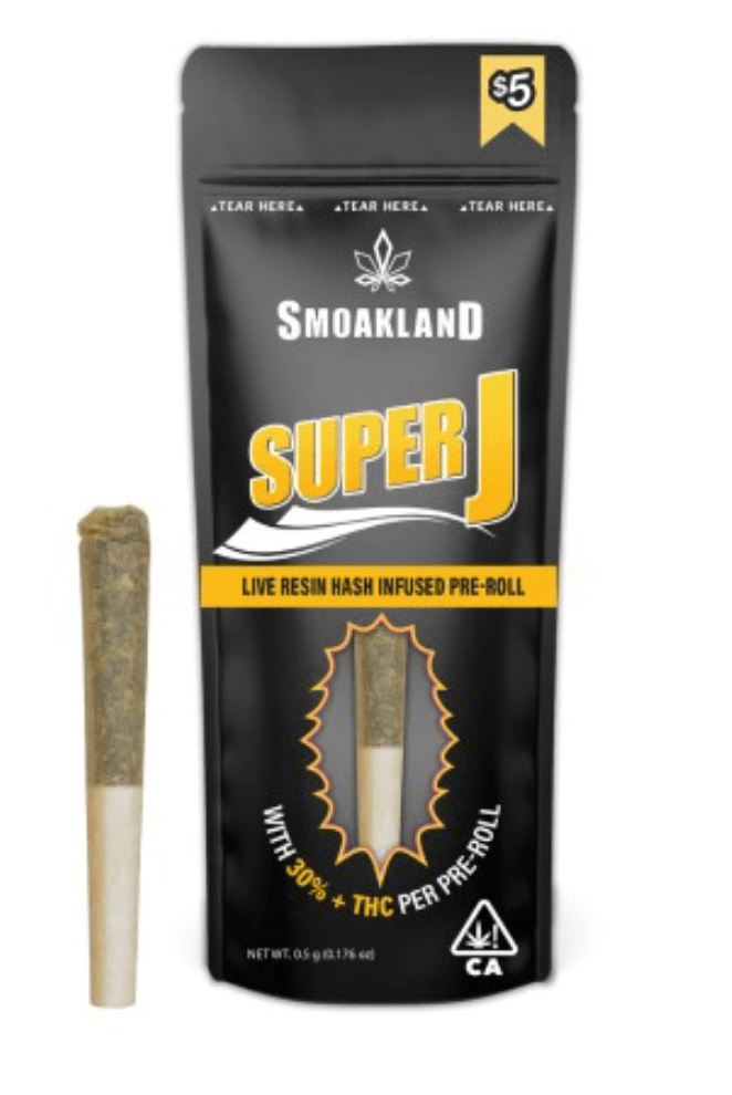 Smoakland Super J - ADIOS MF - .5g Infused Preroll - THC: 47.83%