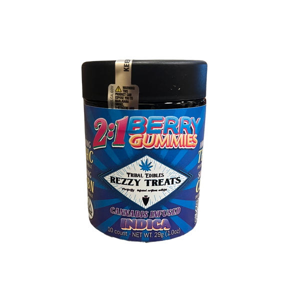 REZZY TREATS 2:1 BERRY GUMMIES 100 MG THC/ 50 MG CBN