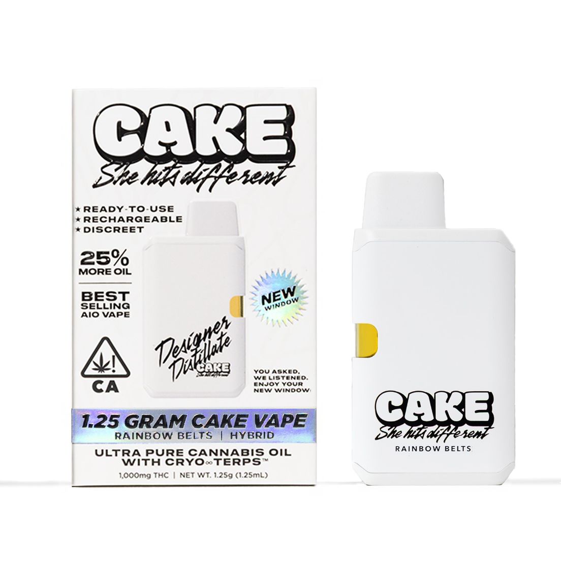 Cake AIO Vape Rainbow Belts 1.25g