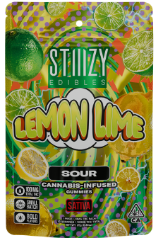 STIIIZY LEMON LIME SOUR GUMMIES SATIVA 10X10