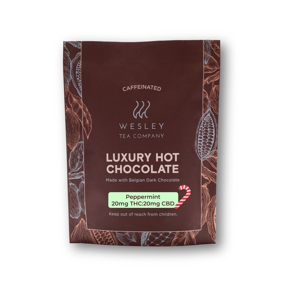 1:1 20mg CBD: 20mg THC Luxury Peppermint Hot Chocolate Single by Wesley Tea