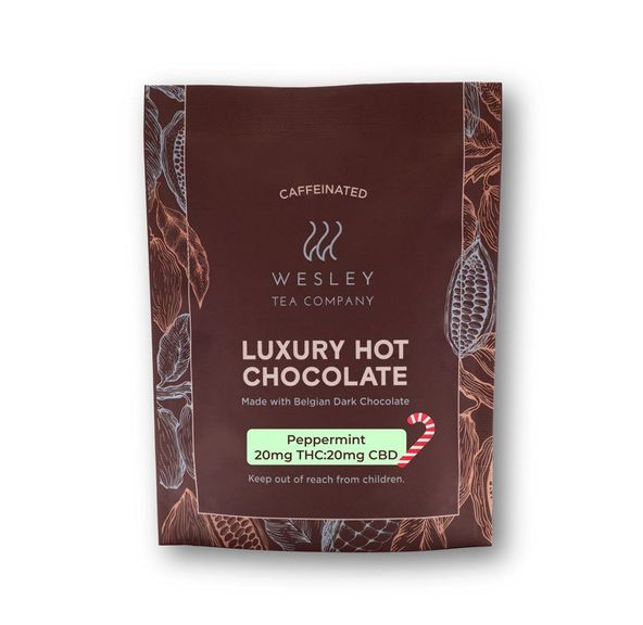 1:1 20mg CBD: 20mg THC Luxury Peppermint Hot Chocolate Single by Wesley Tea