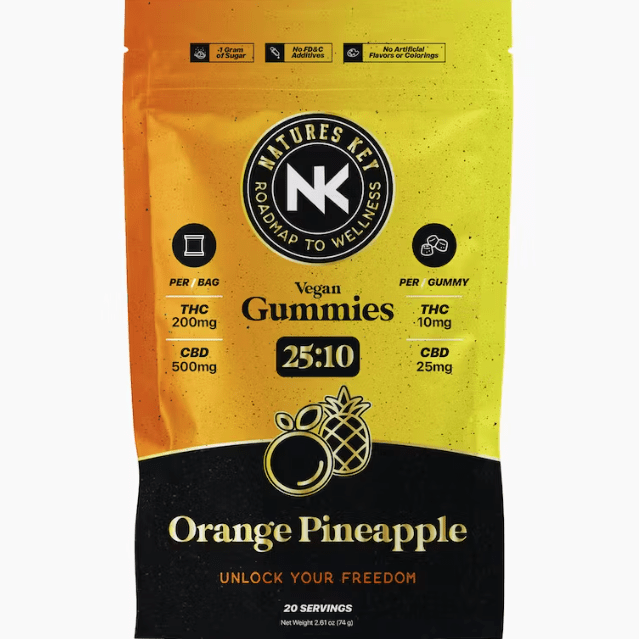 Orange Pineapple 25:10 500mg CBD : 200mg THC