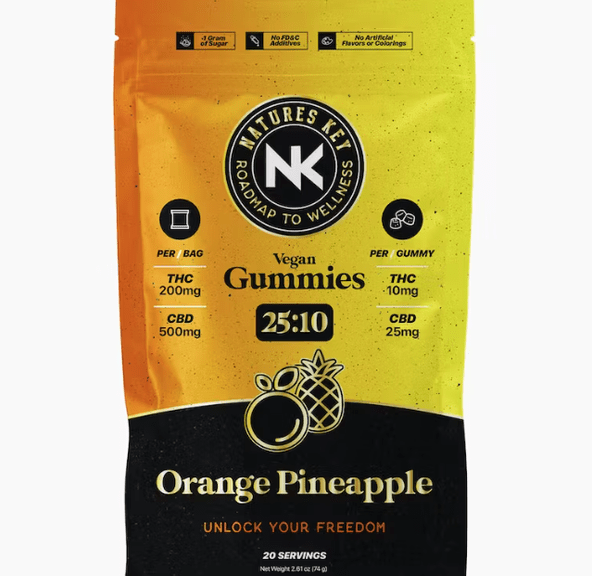Orange Pineapple 25:10 500mg CBD : 200mg THC