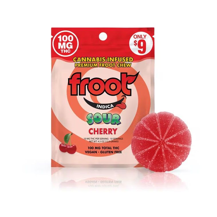 Froot Sour Cherry Gummy - 100mg Single Cut-to-dose