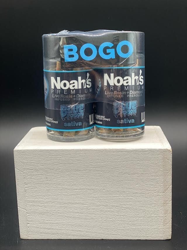 Noah's Premium - BOGO 2pk (x5) Infused Prerolls - 5g - Blue Poison