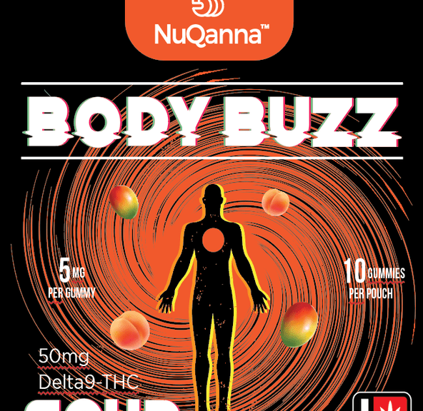 Body Buzz: Full Spectrum: 50mg: SOUR Peach Mango