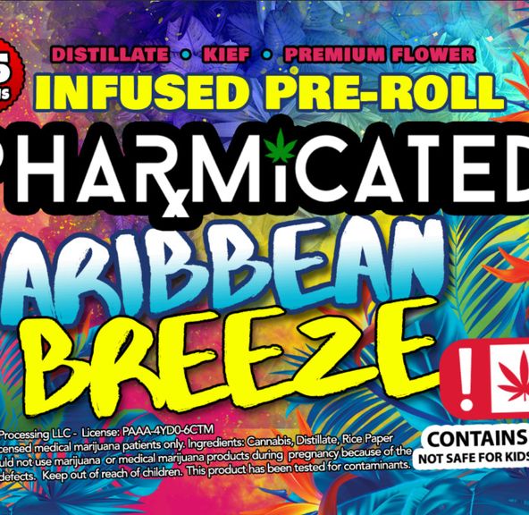 PHARMICATED CARIBBEAN BREEZE INFUSED PREROLL 1.5G