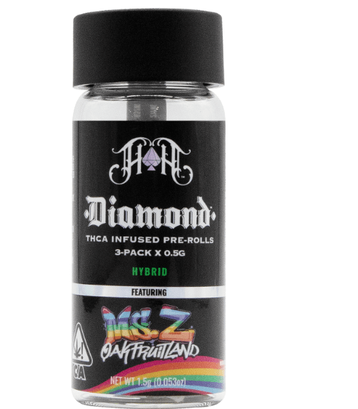 3-Pack Diamond Infused Pre-Roll: OakFruitland: MS.Z 0.5g