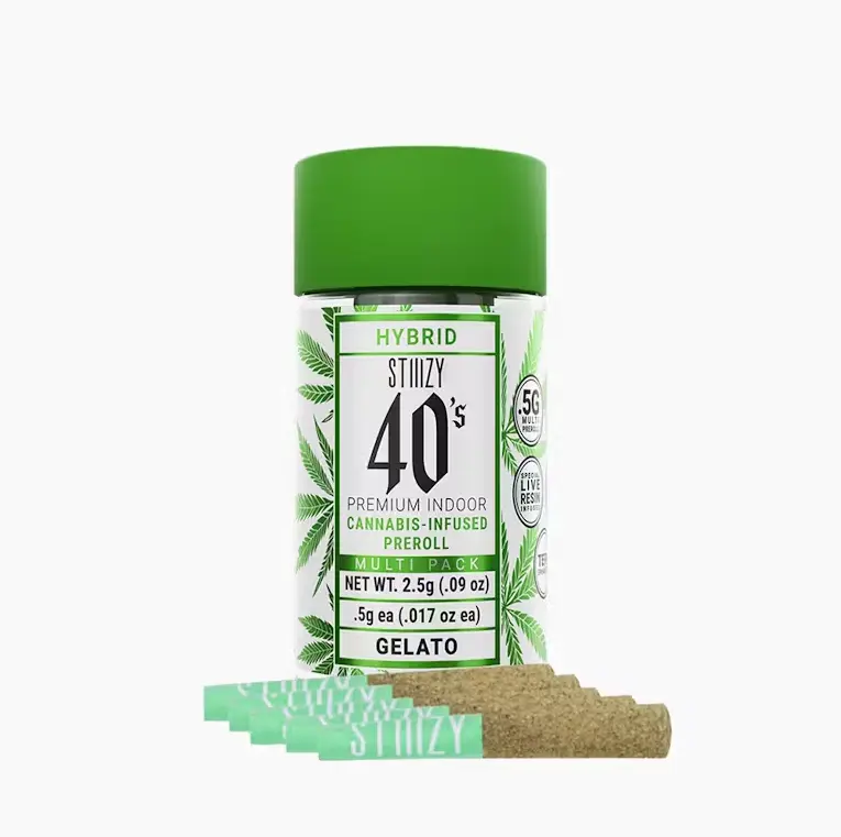 Stiiizy 40's Infused Pre-roll 5pk Gelato 2.5g