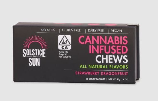 1. Solstice & Sun 100mg Fruit Chews - Strawberry Dragonfruit (H) *SALE*