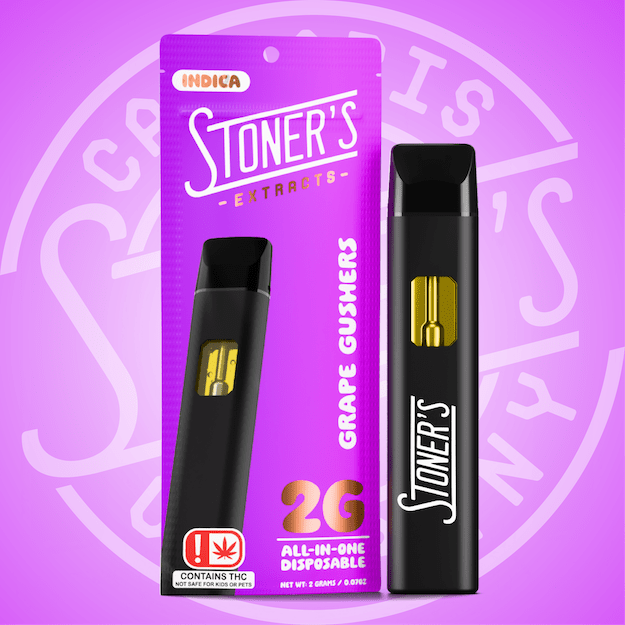 Stoner’s Extracts - Disposable - Grape Gushers 2G Indica