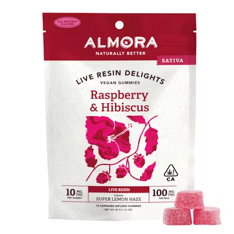 Raspberry & Hibiscus Live Resin Gummies (Delights)
