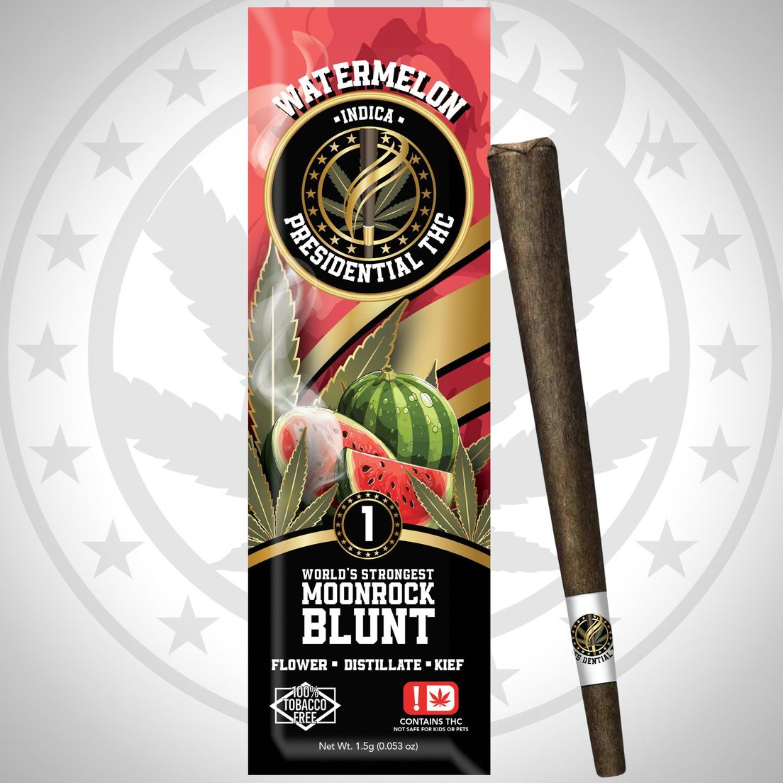 PRESIDENTIAL THC STRAWBERRY MOONROCK BLUNT 1.5G