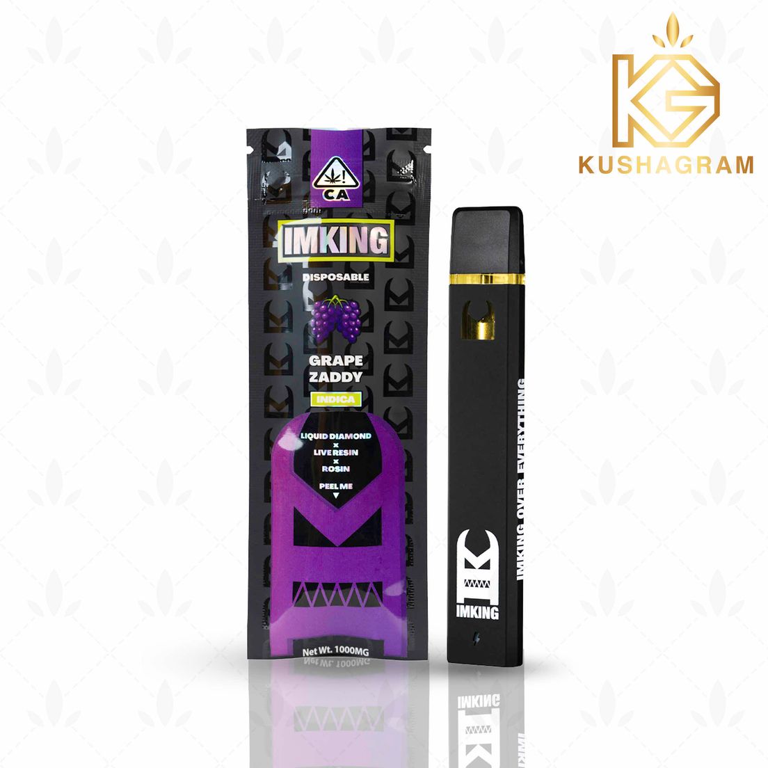 IMKING - Grape Zaddy - Liquid Diamond Disposable Vape - 1g