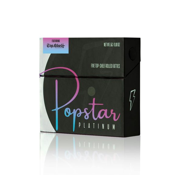 Popstar- Platinum Top Shelf Nameless 5PK Prerolls 5g (H)