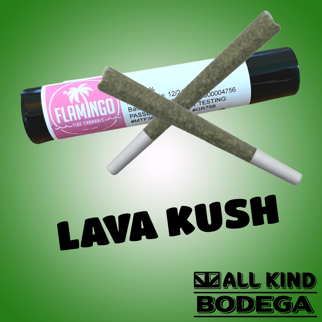 Lava Kush .5g preroll 2 pack (1g total) (@flamingomaine)