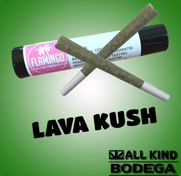 Lava Kush .5g preroll 2 pack (1g total) (@flamingomaine)