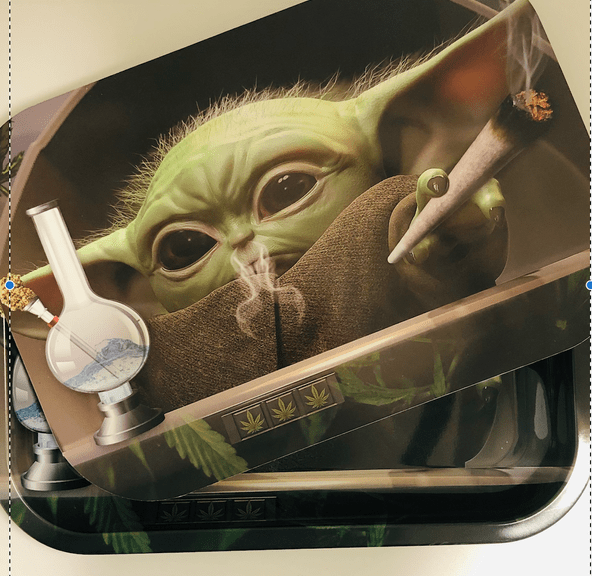 Baby Yoda Rolling Tray with Magnetic - Medium